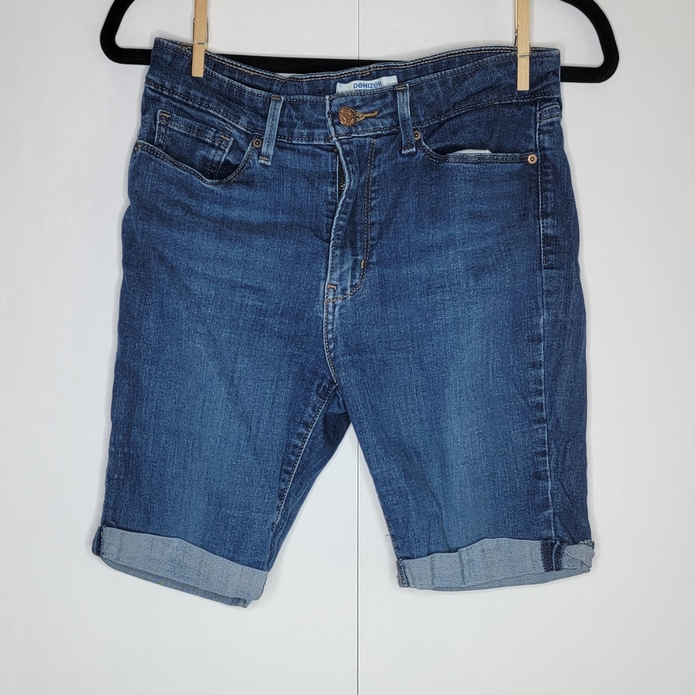 Denizen From Levi’s Bermuda Shorts Size 4 W27 Mid Rise Cuffed Denim
